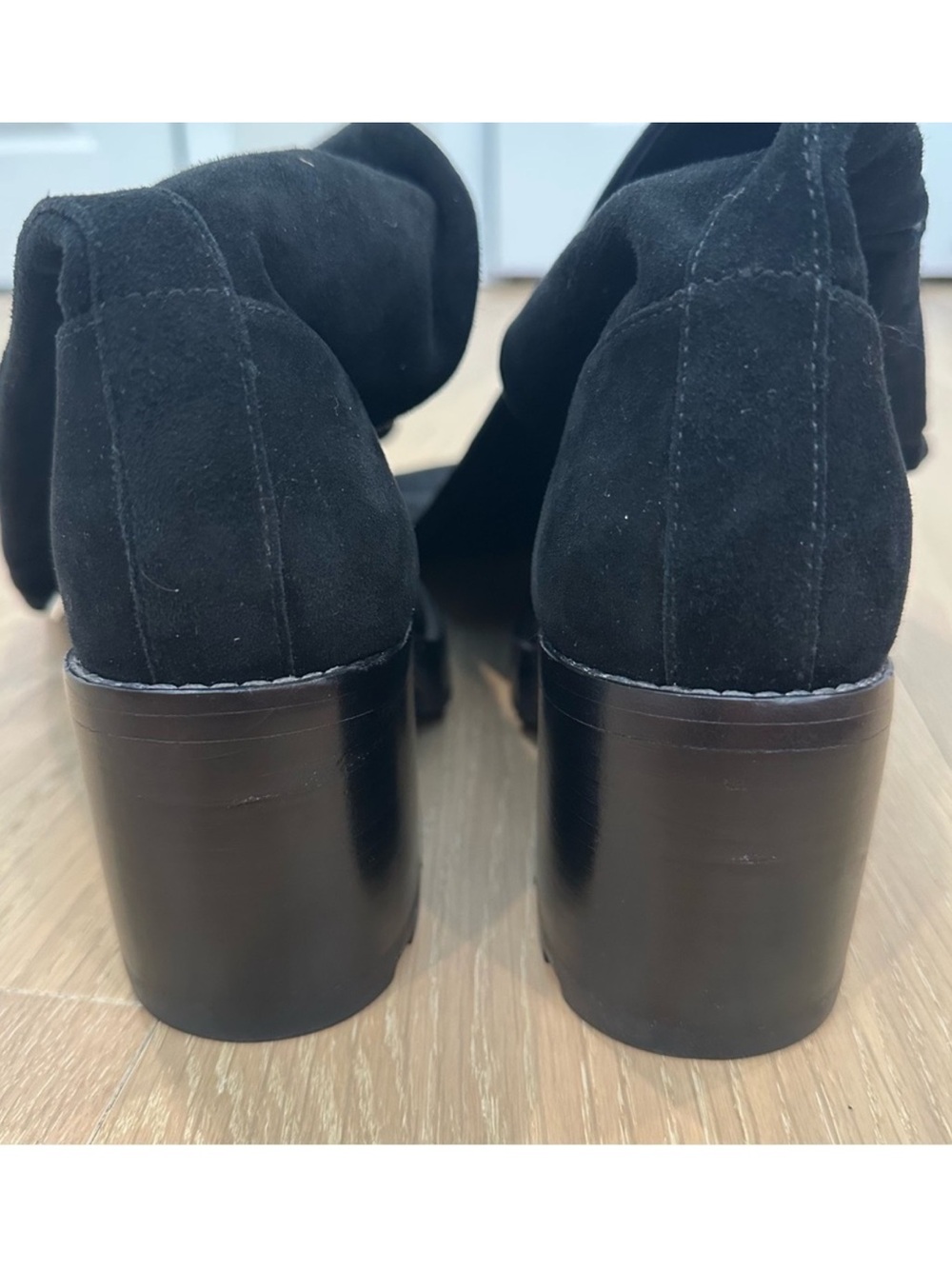 Sigerson Morrison Women’s Over the Knee Black Suede Heeled Boots Knee High Boots - Picture 13 of 16